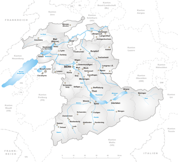 Bernin kantonin alueet  