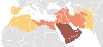 Idade da Expansão dos Califas sob Muhammad, 622-632/A.H. 1-11 Expansão durante o Califado de Rashidun, 632-661/A.H. 11-40 Expansão durante o Califado de Umayyad, 661-750/A.H. 40-129
