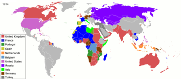 Colonial empires in 1914