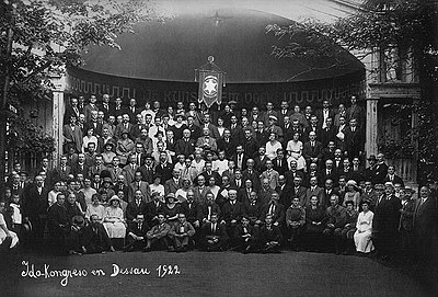 Uma conferência da Ido na cidade alemã de Dessau, em 1922