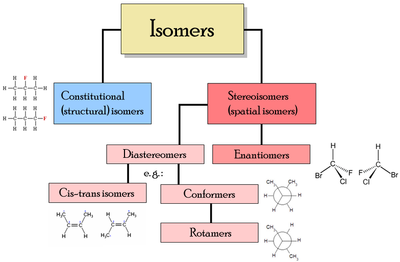 Les différents types d'isomères. La stéréochimie est l'étude des stéréo-isomères