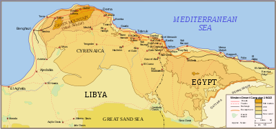Overview of the battlefield in Libya/Egypt