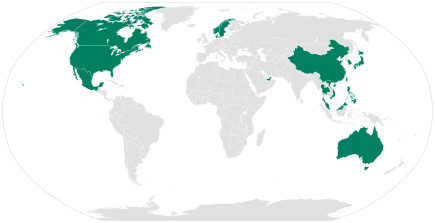 Países con 7 sedes de Eleven.  