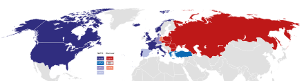 ____ NATO and __ Warsaw Pact in the Cold War