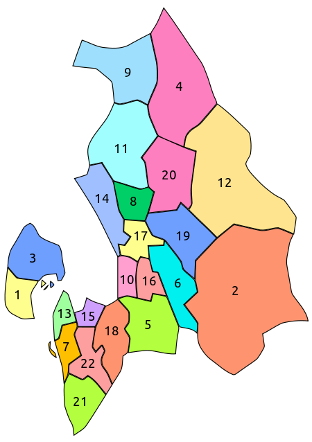 Stadtbezirke von Akershus.