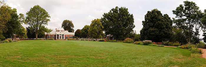 Westelijke voorkant van Monticello  