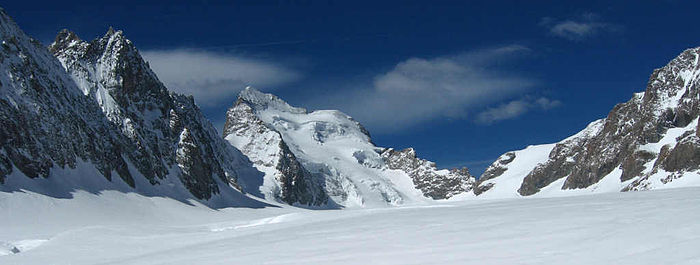 Die Barre des Écrins und der Glacier Blanc