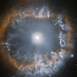 Variável luminosa azul AG Carinae como visto pelo Telescópio Espacial Hubble
