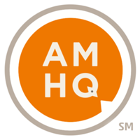 Logotyp för America's Morning Headquarters.  