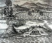 Above: Amboyna, below: Banda Islands. 1655