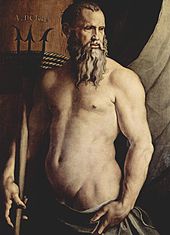 Poseidon - painting by Bronzino (1503-1572)