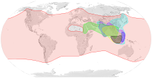 Distribution map Apis andreniformis Apis cerana Apis dorsata Apis florea Apis koshevnikovi Apis nigrocincta Apis mellifera