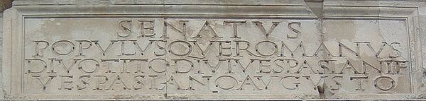 A inscrição no Arco de Titus