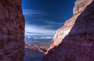 Valle de la Luna ("Vallée de la Lune") dans le désert d'Atacama au Chili, le désert chaud le plus sec du monde.