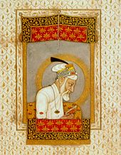 Aurangzeb (r. 1658-1707) in old age reading the Koran (miniature, 18th century)