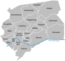 Districts of the city of Aurich