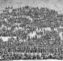 Group picture of an Australian infantry battalion from the First World War