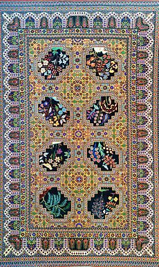 Esta es una alfombra de primera clase hecha a mano en Azerbaiyán