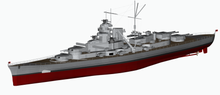 En datormodell av Bismarck  
