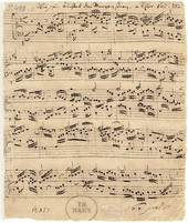 Autograph of the chorale arrangement Wie schön leuchtet der Morgenstern BWV 739 from Bach's Arnstadt period, Staatsbibliothek zu Berlin - PK