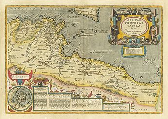1590. aasta kaart, millel on kujutatud Barbaruse rannik.