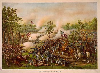 亚特兰大之战，Kurz & Allison的彩色石版画
