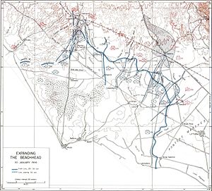 連合軍の攻撃計画とチステルナでの戦力 1944年1月30日