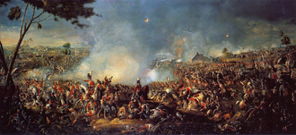 English troops in the battle of Waterloo 1815