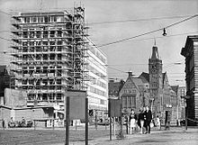 Construction of the building for the SED district leadership on Ernst-Thälmann-Strasse, 1963