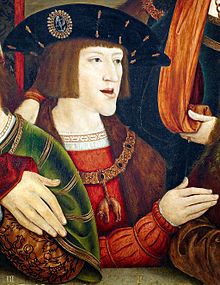 Charles as a youth (detail from a family painting by Bernhard Strigel, ca. 1516)