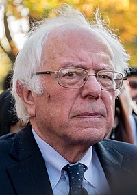 Sanders op een politieke bijeenkomst in Washington, D.C., november 2016  