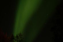 Norrsken och Big Dipper i Fairbanks, AK under september.