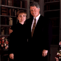Hillary e Bill Clinton na Casa Branca em 1993