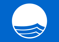 Zilā karoga programmas logotips un simbols.