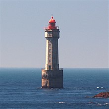 Lighthouse Phare de la Jument at the island Ouessant