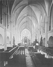 Bremen Cathedral 1876 with galleries and whitewashed walls