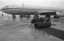 Pakistan International Airlinesin Boeing 707 Saksassa vuonna 1961.  