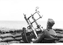 Una MG 34 antiaérea.