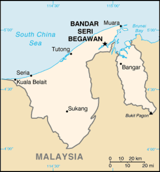 Kaart van Brunei