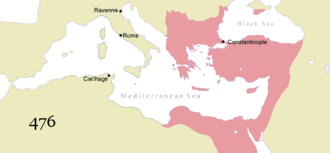The territorial changes of the Byzantine Empire