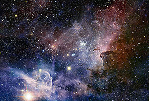 Uma imagem da nebulosa Carina tirada pelo Very Large Telescope do Observatório Europeu do Sul (imagem ultra alta disponível clicando)
