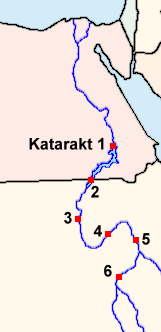 Location of the six cataracts