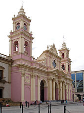 Kathedraal in Salta City, Argentinië.