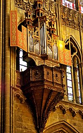 Swallow's nest organ of the cathedral of Metz (Marc Garnier, 1981, oldest parts of the case from 1538)