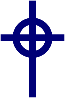 Keltský kříž, symbol keltského křesťanského náboženství.  