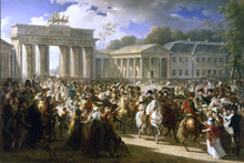 Napoleon's entry into Berlin on 27 October 1806 (history painting by Charles Meynier, 1810)