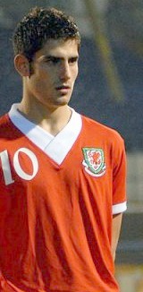 Ched Evans s reprezentací Walesu do 21 let v roce 2009  