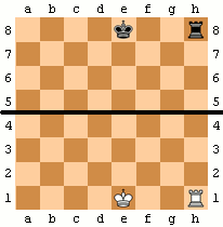 Um movimento de roque de xadrez