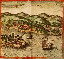 Representation of Kannur from the 16th century.