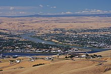 Confluence of Snake River and Clearwater River near Lewiston, Idaho